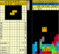 Screenshot Tetris-Spiel